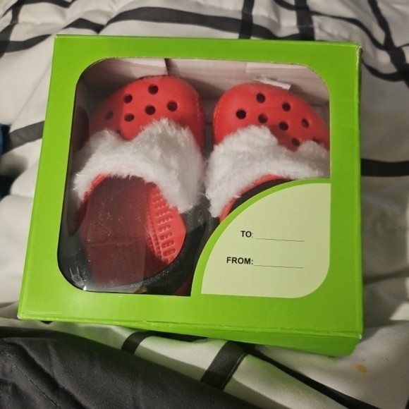 Crocs little Santa Classic Lined Clog infant Child size c2/3 Red christmas‎ croc - Picture 9 of 9